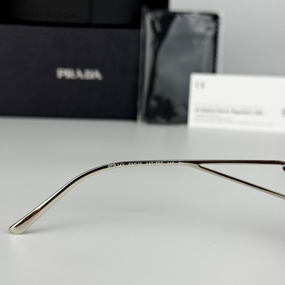 NEW Prada PR14YS 1425S0 Talc Dark Grey Rectangle Unisex Sunglasses - Picture 9 of 14